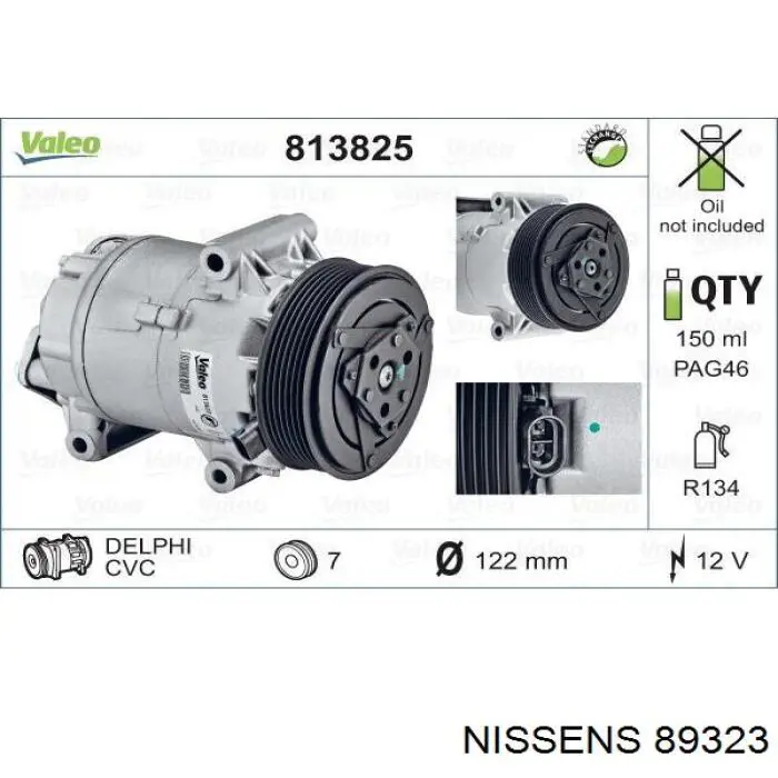 Купить 89323 Nissens Компрессор климатической установки