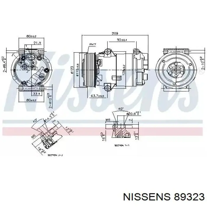 89323 Nissens compressor de aparelho de ar condicionado