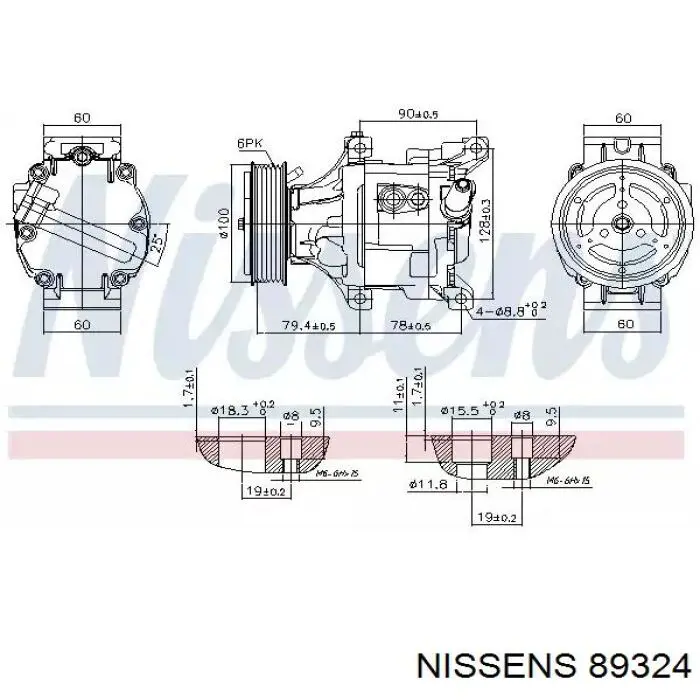 89324 Nissens компрессор кондиционера