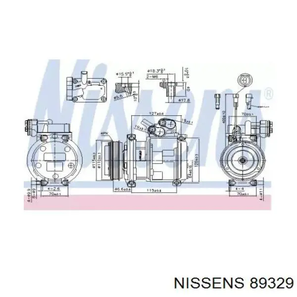 Компрессор кондиционера 89329 Nissens