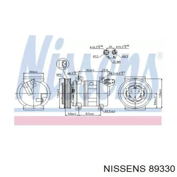89330 Nissens компрессор кондиционера