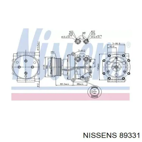 89331 Nissens компрессор кондиционера