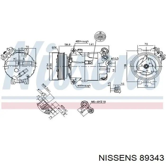 89343 Nissens compressor de aparelho de ar condicionado