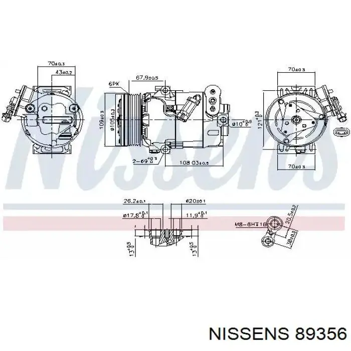 89356 Nissens компрессор кондиционера