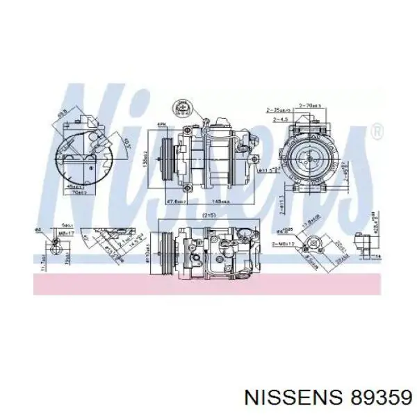89359 Nissens компрессор кондиционера