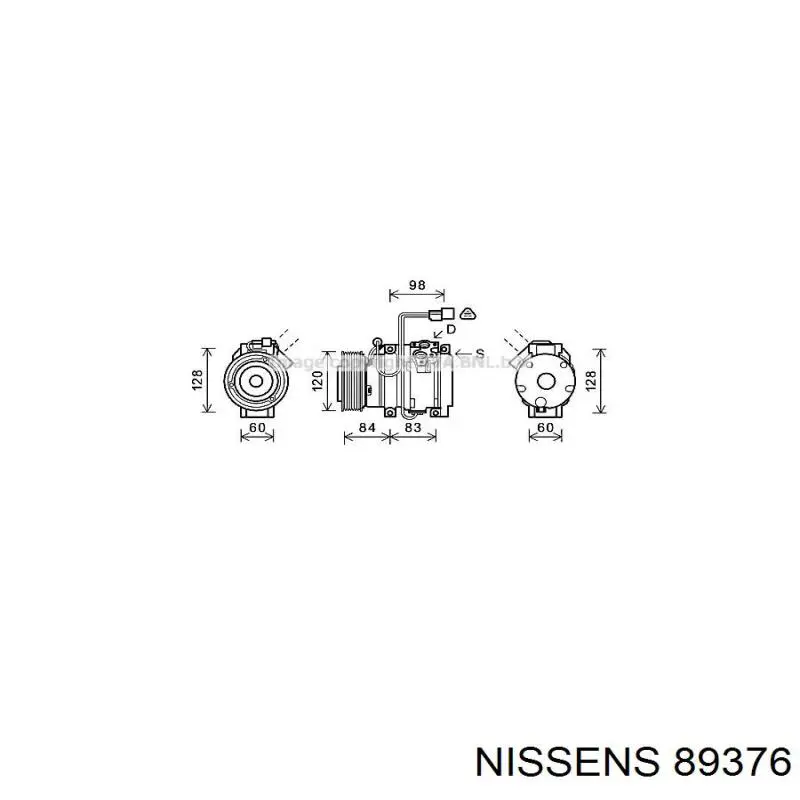 89376 Nissens Компрессор хладагента