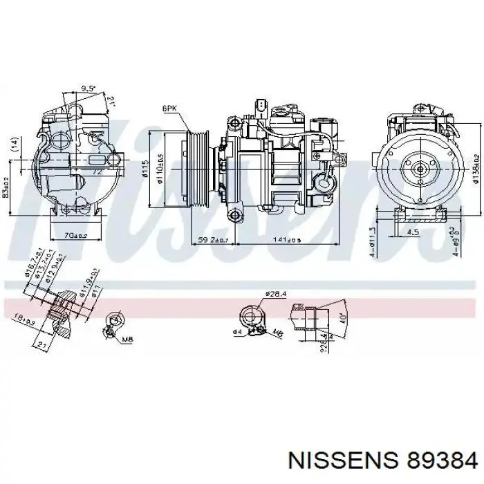89384 Nissens компрессор кондиционера