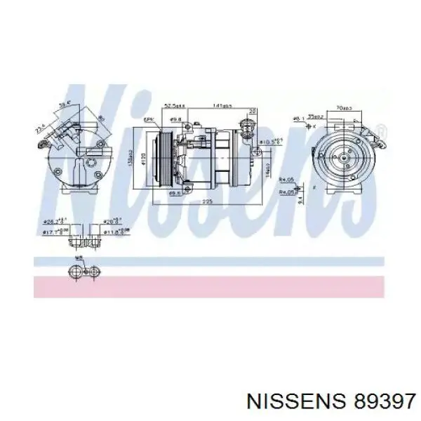 89397 Nissens компрессор кондиционера