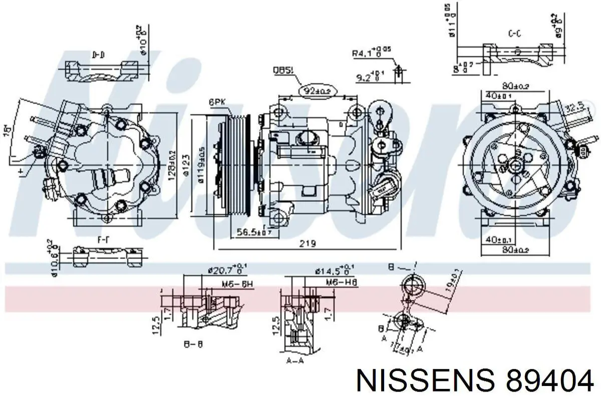 Купить 89404 Nissens Компрессор климатической установки