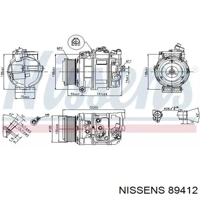 89412 Nissens компрессор кондиционера