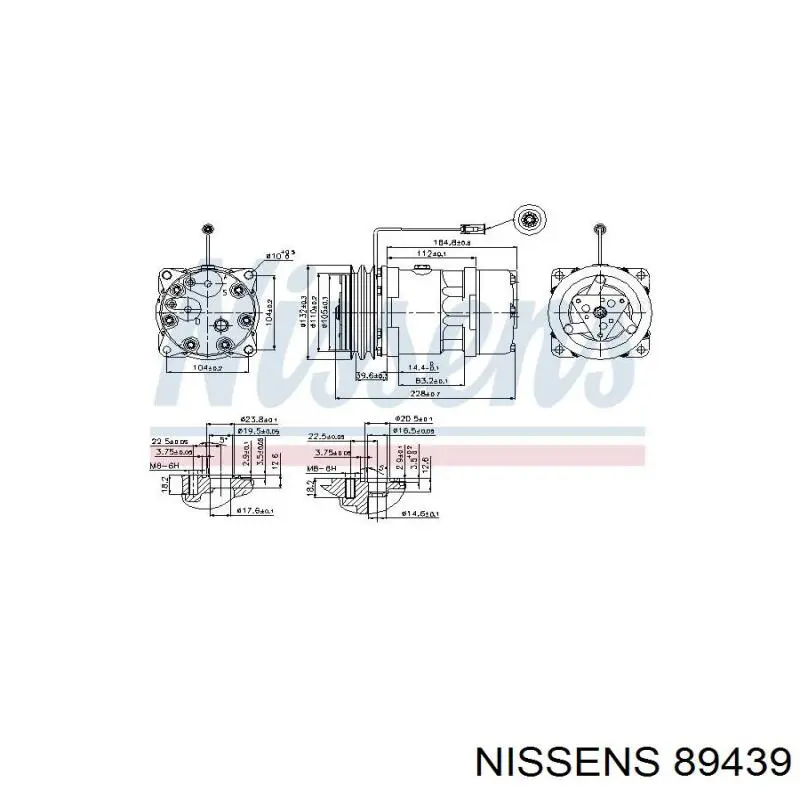 Купить 89439 Nissens Компрессор климатической установки