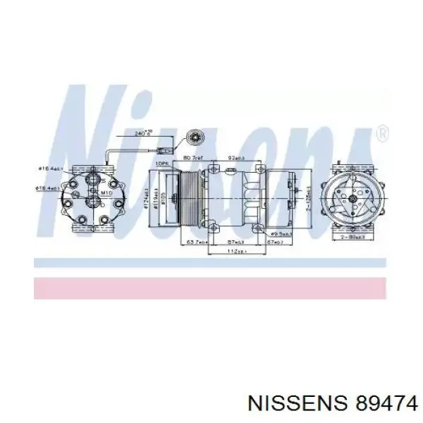 89474 Nissens компрессор кондиционера