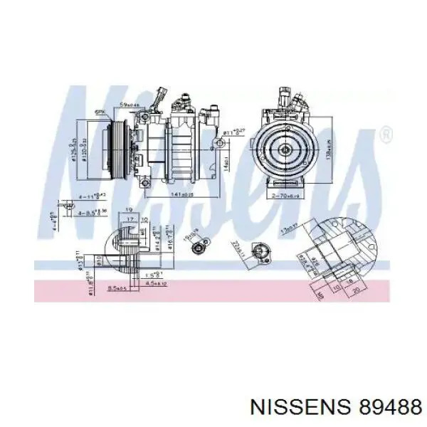 89488 Nissens компрессор кондиционера