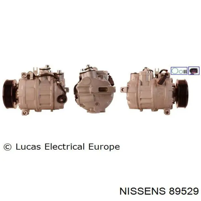 Компрессор кондиционера 89529 Nissens