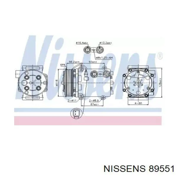 89551 Nissens компрессор кондиционера
