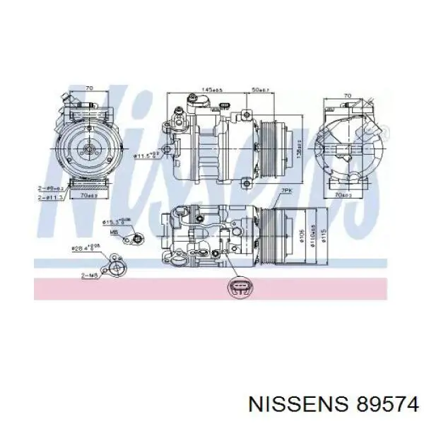 89574 Nissens компрессор кондиционера