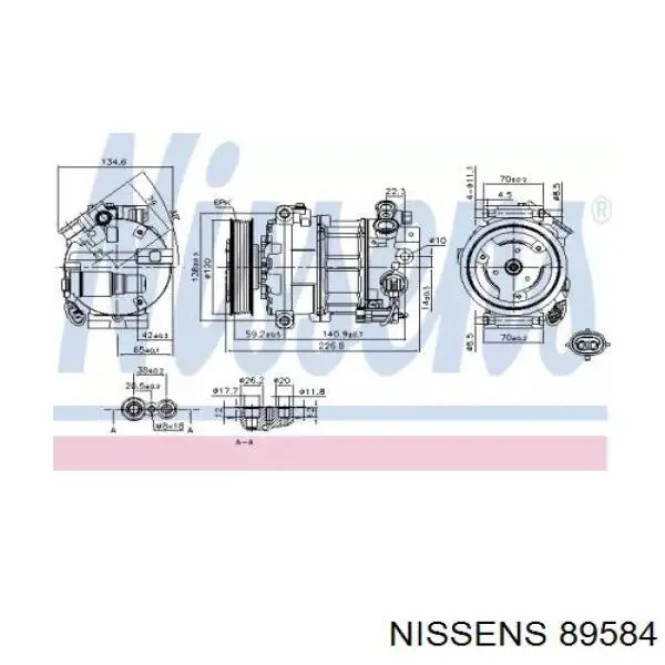 89584 Nissens компрессор кондиционера