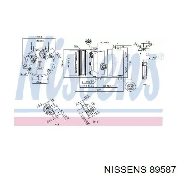 89587 Nissens компрессор кондиционера