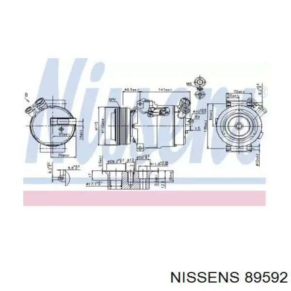 89592 Nissens компрессор кондиционера