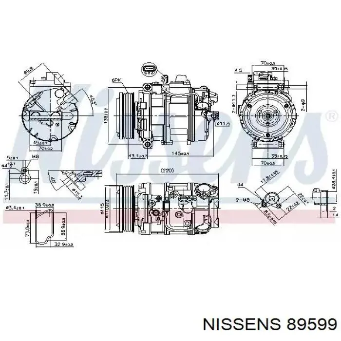 89599 Nissens компрессор кондиционера