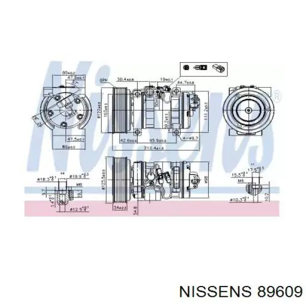 89609 Nissens compressor de aparelho de ar condicionado