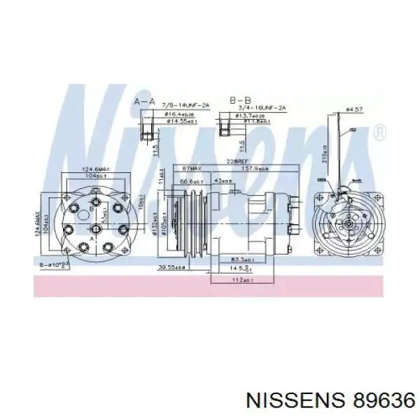 89636 Nissens Компрессор хладагента