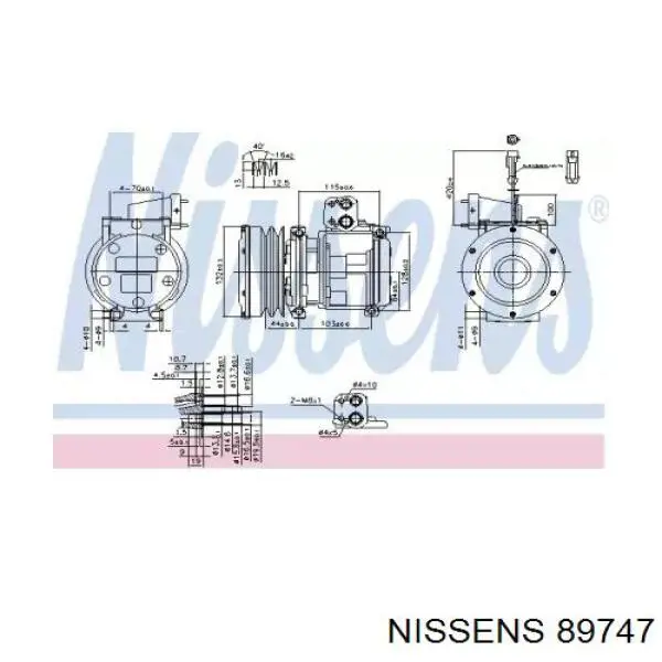 Компрессор кондиционера 89747 Nissens