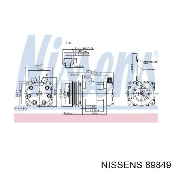 89849 Nissens Компрессор хладагента