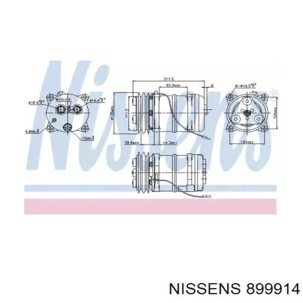 Насос кондиционера Nissens 899914
