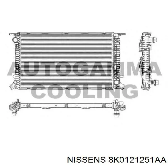 Радиатор 8K0121251AA Nissens