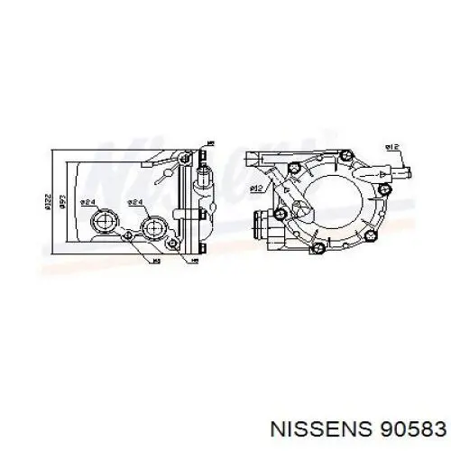 Масляный радиатор 90583 Nissens