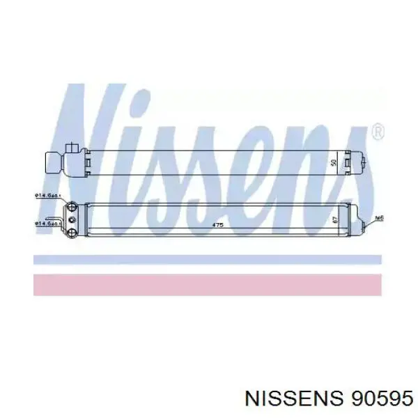 Радиатор масляный Nissens 90595