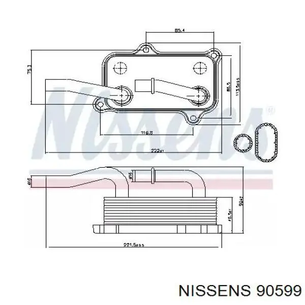 90599 Nissens радиатор масляный