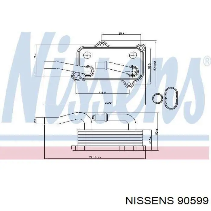 Radiador de aceite 90599 Nissens