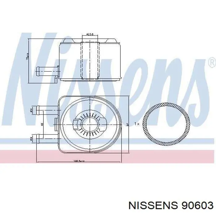 Radiador de aceite, bajo de filtro 90603 Nissens