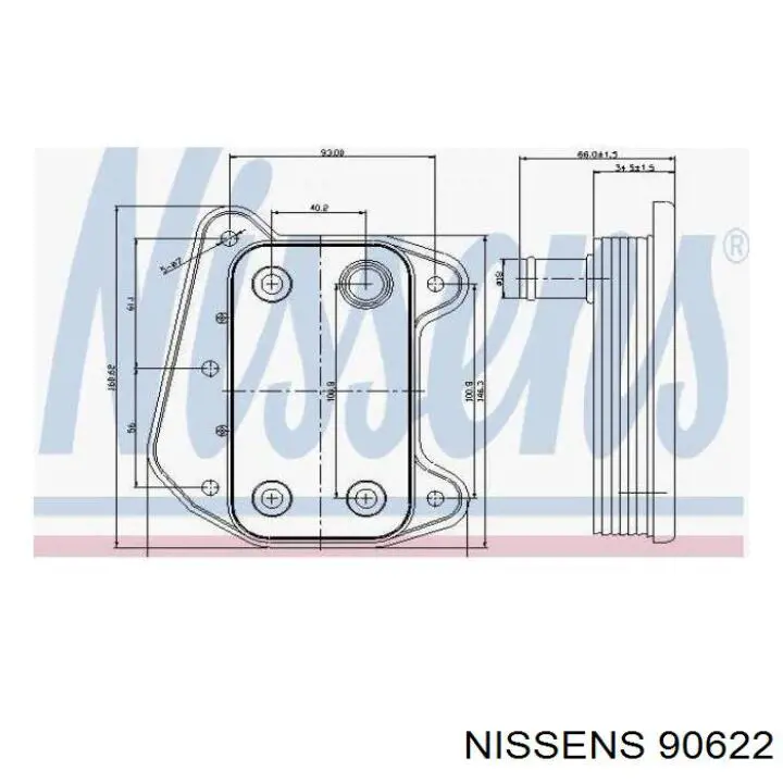 Масляный радиатор АКПП Nissens 90622 цена, от 55.13 USD