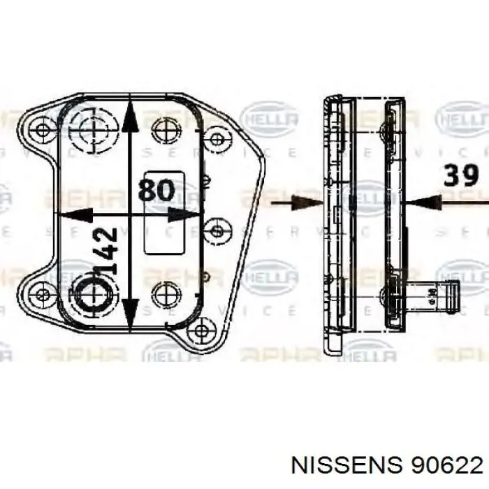 Купить 90622 Nissens Масляный радиатор охлаждения АКПП