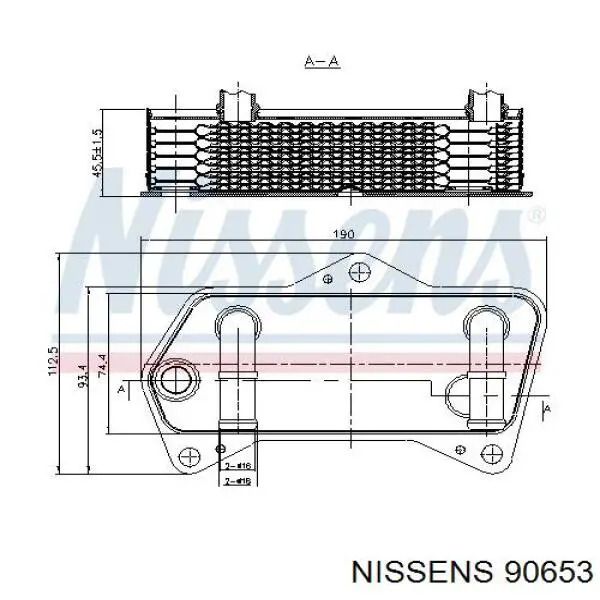 Купить 90653 Nissens Радиатор охлаждения АКПП