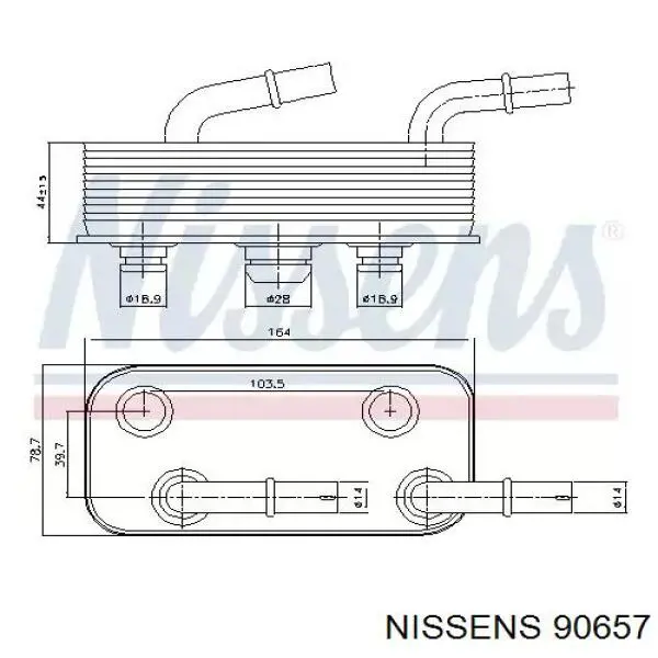 90657 Nissens радиатор охлаждения, акпп/кпп