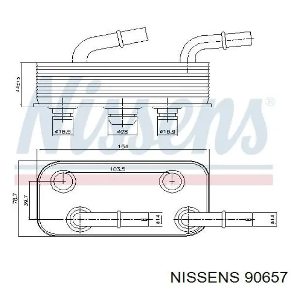 Радиатор охлаждения, АКПП/КПП Nissens 90657 цена, от 61.79 USD