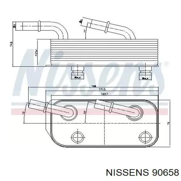 Радиатор охлаждения, АКПП/КПП Nissens 90658
