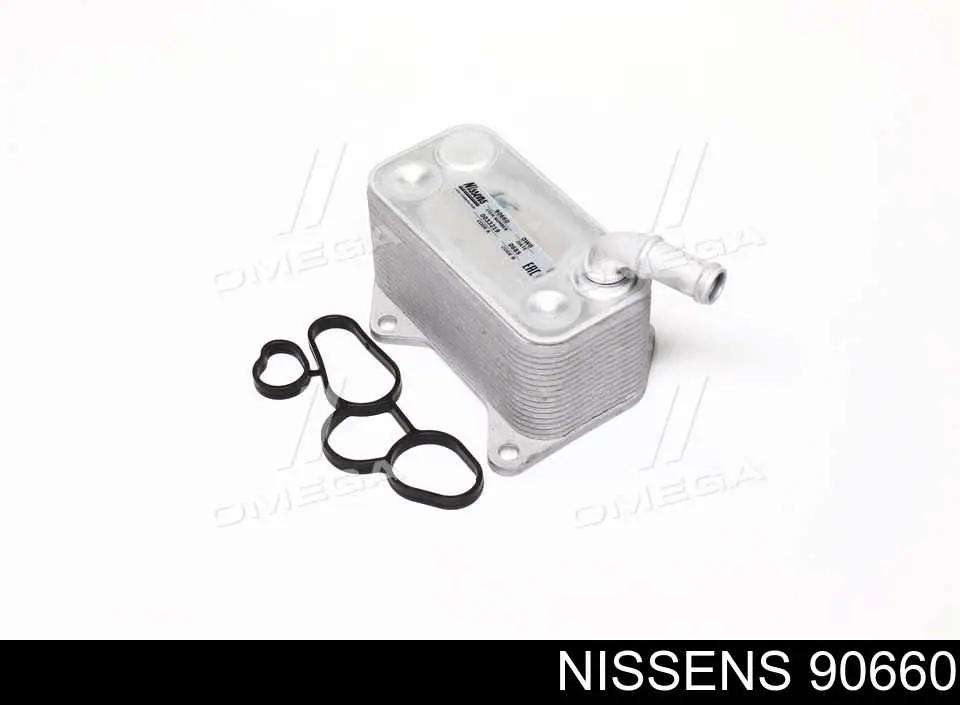 90660 Nissens радиатор масляный (холодильник, под фильтром)