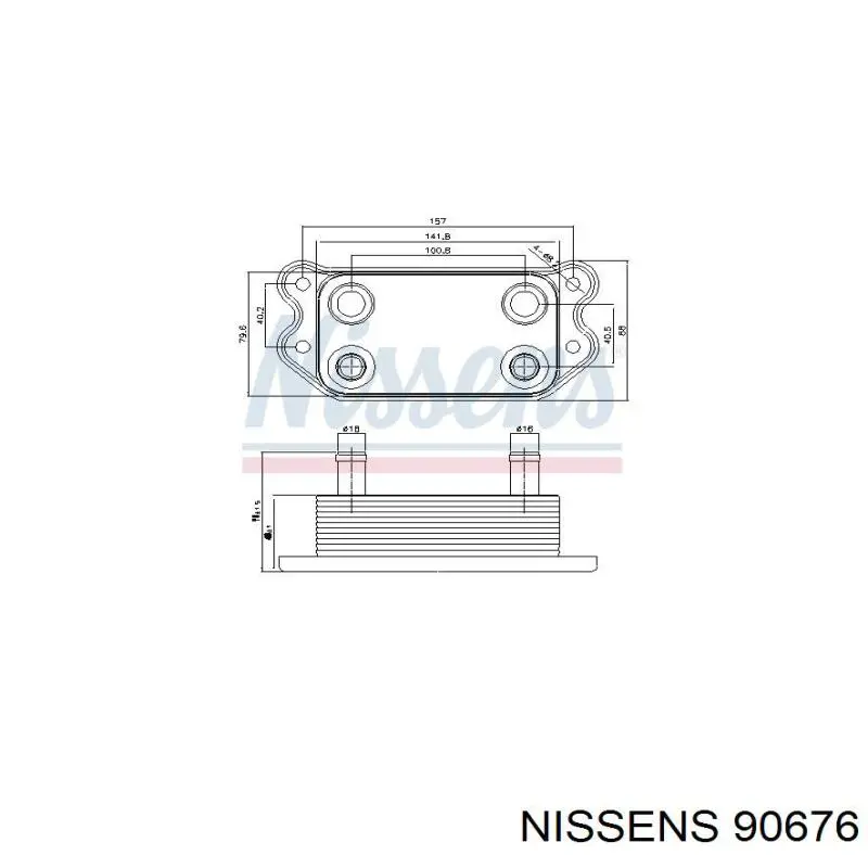 90676 Nissens радиатор масляный