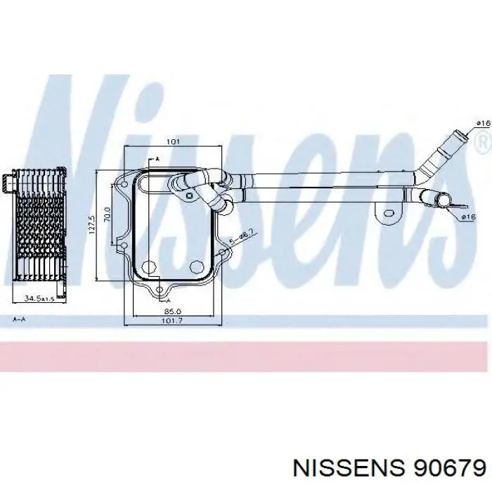 90679 Nissens радиатор масляный