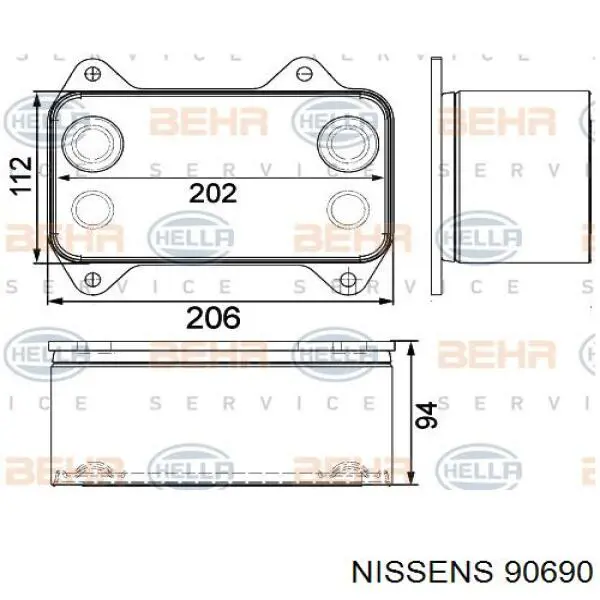90690 Nissens радиатор масляный