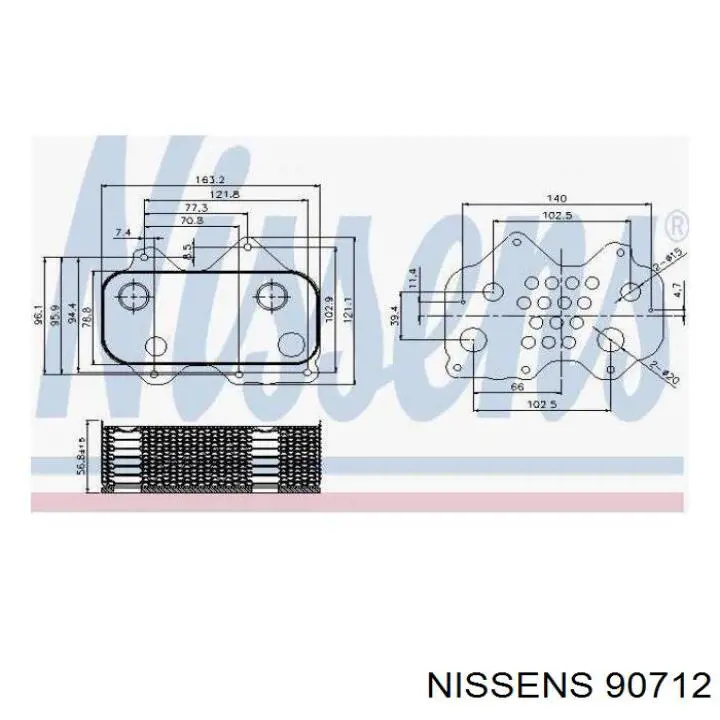 Масляный радиатор 90712 Nissens