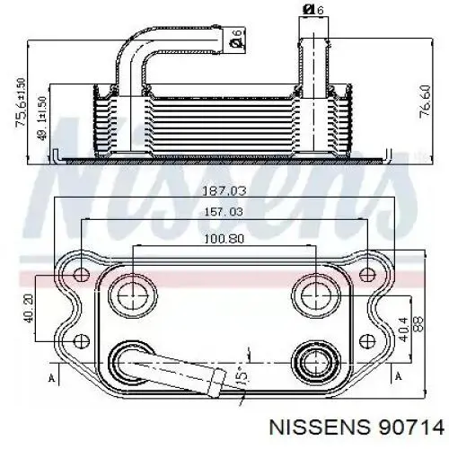 90714 Nissens radiador de óleo