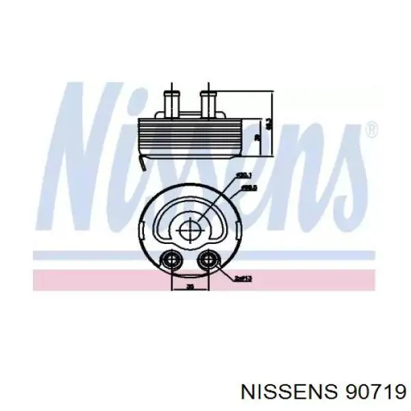Radiador de aceite 90719 Nissens