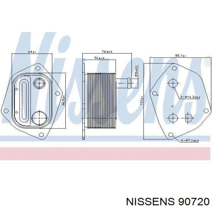 90720 Nissens радиатор масляный