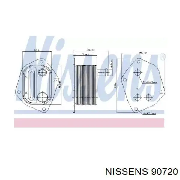 Масляный радиатор АКПП Nissens 90720 цена, от 35.65 USD